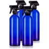 JUVITUS (4 pack) 32 oz Cobalt Blue Boston Round PET