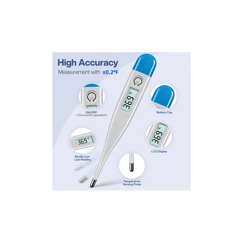 Termmetro Digital Frontal Muinaifte Blanco Para Axila Y Cuerpo