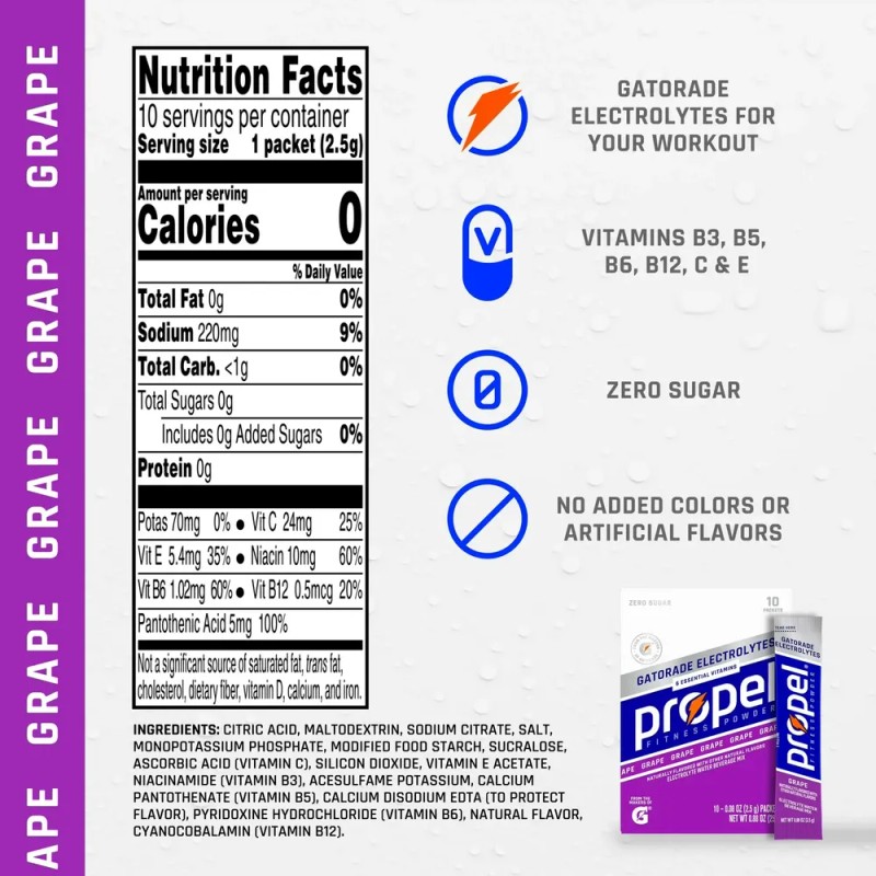 Propel Bebida Isotónica Uva