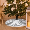 Realspring 36inch Silver Christmas Tree Skirt Disco Xmas Tree Mat