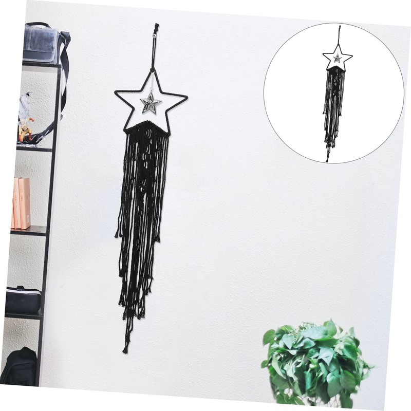 ULTECHNOVO Stars Tapestry Macrame Dream Catcher Decorative Wall Hanging Home