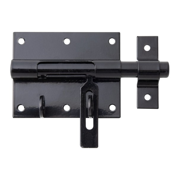 Alberts 137328 Bolt Lock Bolt with Attached Loop Black Plastic