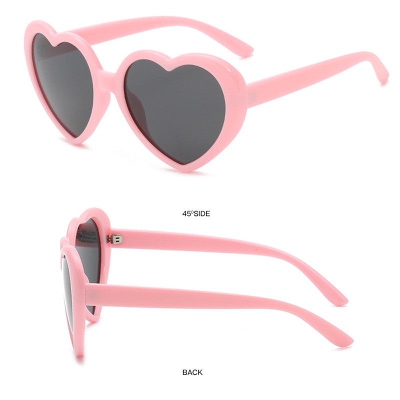 WDZAYXC Polarised Oversized Heart Retro Sunglasses Cute Glasses UV400 Protection,
