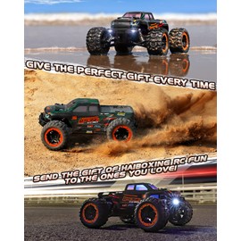 HAIBOXING Remote Control Car 16889, 1:16 Scale 2.4Ghz RC Cars 4x4 Off Road Trucks, Waterproof RTR RC Monster Truck 36KM/H, Toys for Kids and Adults with 2 Batteries 35+ mins Play
