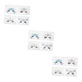 FRCOLOR 12pcs Face Jewels Stickers Rhinestone Crystal Gems for Women Temporary Body Decoration for Festivals Parties and Special Occasions Fun and Creative Accessories