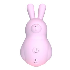 Bunny-Shaped Handheld Mini Electric Massager, Cordless Portable Massage Tool for Face, Neck, Shoulder, Purple