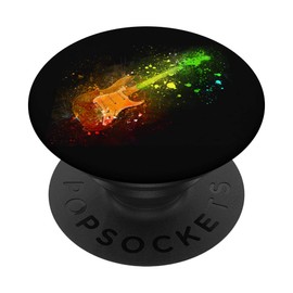 Cool Electric Guitar Pop Socket With Multicolor Splash
