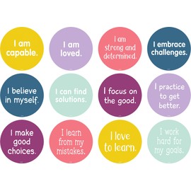 Teacher Created Resources Marcadores de punto en alfombra: mentalidad positiva – 4 pulgadas (TCR77501)