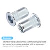 sourcing map M5 Rivet Nuts, 50pcs Zinc Plated Carbon Steel