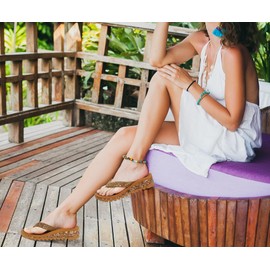 ONCAI Womens Platform Flip Flops 2025 Trendy Dressy Sandals Woman Summer Beach Casual Summer Ladies Sandal Essentials Wedge Sandals with Comfortable Flatform Walking Outdoor Khaki size 8