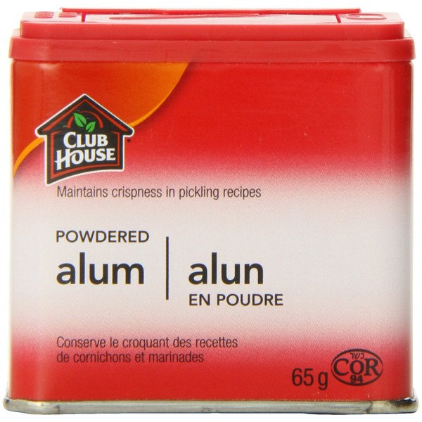 Club House, Quality Natural Herbs & Spices, Powdered Alum, Plastic Can, 65g