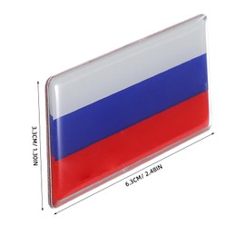ULTECHNOVO Car Russian Flag Badge Decal Unique Car Sticker for Suvs Trucks Vehicles Easy Installation Automotive Exterior Decal Durable Metal Design