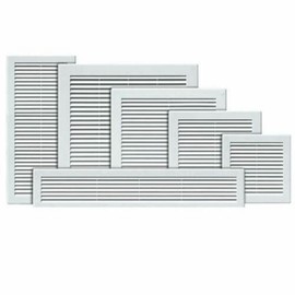 White Air Vent Grille Ventilation Cover with Inset Grid (Fly Screen) (TRU - 4 (180mm X 250mm))