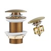 WOMAO Antique Brass Finished Sink Drain Fitting Pop-Up Drain Valve