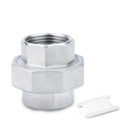 GORAGUCHI 1PCS 304 Stainless Steel Union, 1" NPT Female Cast Pipe Fitting, Nipples and Fittings for fuel/air/liquid/oil/gas