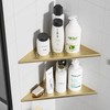 Corner Shower Shelves, 10” Recessed Tile Shower Shelf Brushed Golden,