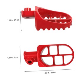 BUGUUYO Motocross Accessories Mini Bike Foot Pegs Aluminum Foot Pegs Strong Grip Red for Boys and Girls