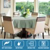 H.VERSAILTEX Round Linen Textured Table Cloth Thick Fabric Wrinkle Free