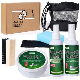 Zhizaiql Golf Club Cleaning Kit–Clean, Polish, and Restore Irons, Drivers, Putters, Instant Rust, Buildup, Scuff–Golf Club Polishing Kit with Golf Club Cleaner, Polish, Solvent–Golf Accessories