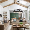 PUZHI HOME Kitchen Island Light Black Pendant Lighting Fixture 4