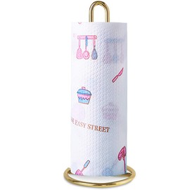 CENPEK Paper Towel Holder Countertop Paper Towel Holder with Anti-Skid Wooden Bamboo Base for Kitchen Cabinet Table