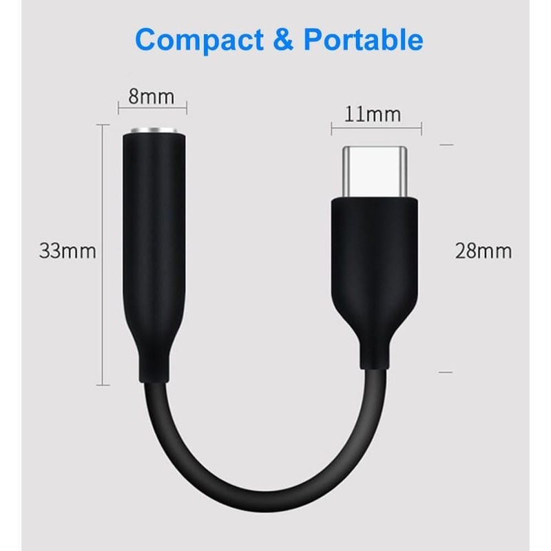 USB C to 3.5mm Headphone Jack Adapter – Type C