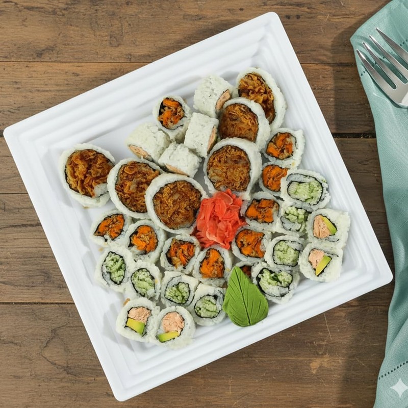 Blue Sky Leveled White Plastic Square Tray | 12x12, 1