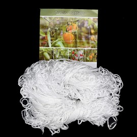 LINSCOCLE Trellis Net for Cucumbers, Trellis Tomatoes, 1.5 m x 10 m Greenhouse Net Trellis for High-Yielding Harvesting of Cucumbers and Tomatoes - White - Large Mesh Size 15 x 15 cm