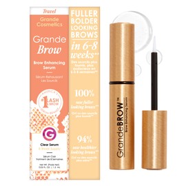 Grande Cosmetics GrandeBROW Brow Enhancing Serum for Fuller, Bolder, Looking Eyebrows - Brow Serum With Vitamins, Peptides, Antioxidants, Amino Acids, Cruelty Free - 8 Week Supply (1.5 mL)