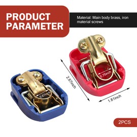 Arwrilt 2 PCS Car Quick Release Connectors, Car Cable Terminal Connectors, Quick Disconnect Terminals, Top Post Terminals Replacement, Universal for Most Cars (Blue & Red)