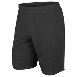 CHAMPRO Boys' Dynamic Tricot Mesh Shorts, Black, Large