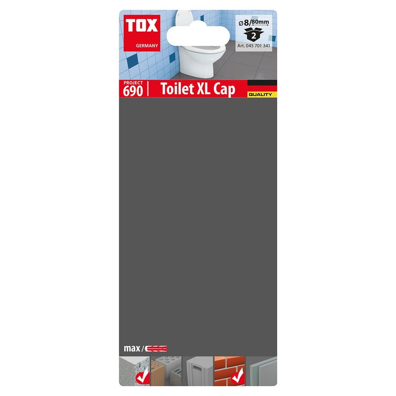TOX Toilet Attachment Toilet XL Cap 8 x 80 mm