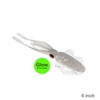Fish WOW! 5pcs White Glow 6" Chase Squid Skirt Luminous