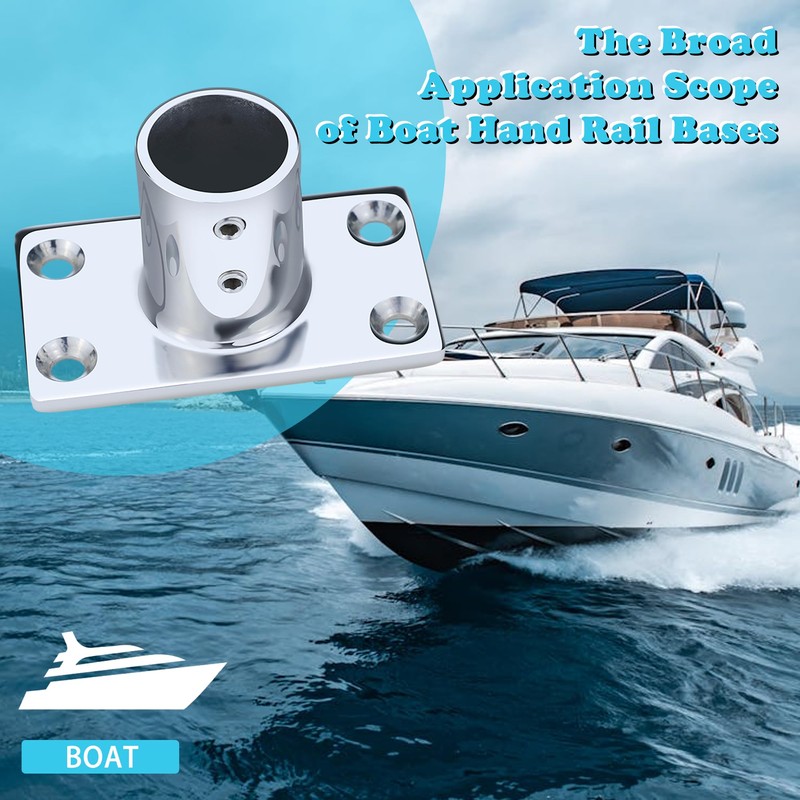 Boat Hand Rail Bases 316 Stainless Steel 90° Rectangular –