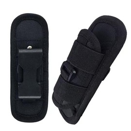 Tactical Flashlight Holster, Flashlight Pouch, Tactical Flashlight Carrying Case for Duty Belt Police Safety Belt with 360 Degree Swivel Clip