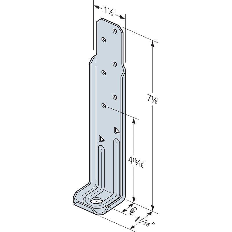 Simpson Strong-Tie DTT1Z DTT1Z ZMAX Galvanized Deck Tension Tie for
