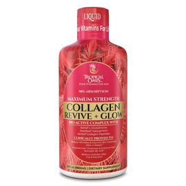 Collagen Revive + Glow Liquid Supplement by Tropical Oasis - Supports Skin Elasticity, Hydration, Hair & Nails | Non-GMO, Edible - 16 fl oz (473 ml) Healthcare Beauty:_Collagen Glow Shots (10 pack) 