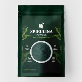 FzyEzy Premium Spirulina Green Algae Powder |100% Pure | Natural, Non-GMO, Gluten-Free, Vegan | Nutrient-Rich Superfood for Energy, Detox, Digestion & Skin Health and Immune Support | Ready to Mix Perfect for Juices, Smoothies, Shakes, and in your favori