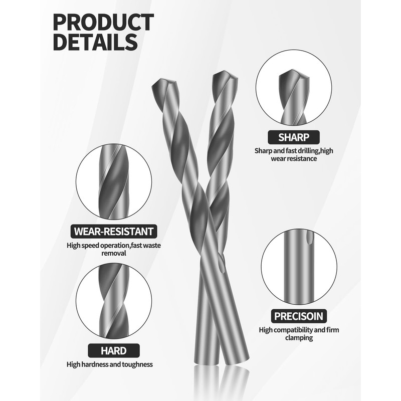 10 PCS 1/2 Inch Drywall Bit, Spiral Saw Tip Cutting