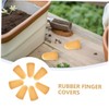 FOMIYES 20pcs Static Rubber Finger Covers Nonslip Finger Tips for