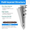 Marysino Zinc Self-Drilling Drywall Anchors with Screws Kit, 25Pcs Heavy