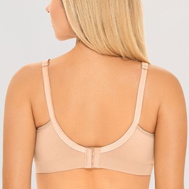 Gratlin Women's Seamless Maternity Nursing Sleep Bra Support Removable Padded Wireless Breastfeeding Bras Natural Medium - (36C, 36D, 38B, 38C)