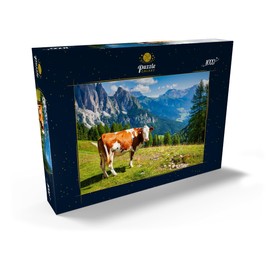 MyPuzzle Cow Grast on an Alpine Meadow in the Dolomites - Premium 1000 Piece Puzzle - MyPuzzle Special Collection by Puzzle Galaxy