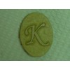 3 1/2 inch Oval Monogram Alphabet Letter K Plastic Craft