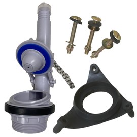 Kohler Alouette Replacement Toilet Flush Valve Kit with Adjustable Overflow Tube for Strongest Flush by NuFlush