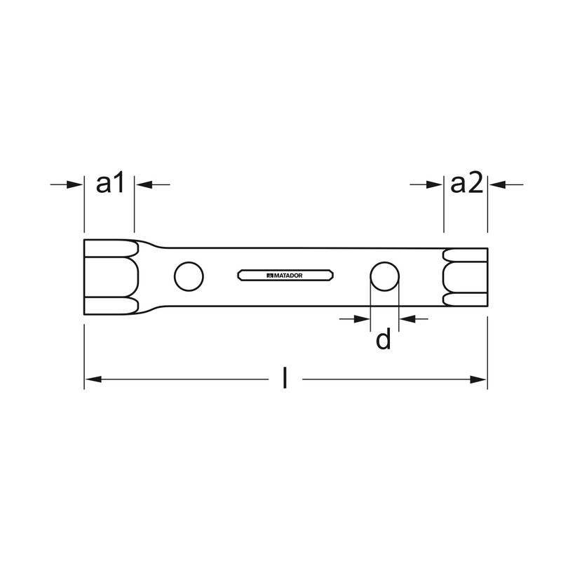 MATADOR Tubular Box Spanner 12 x 13 MM, 03801213