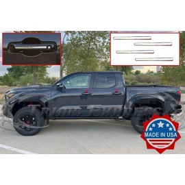 Trims Express fit:2024-2025 Toyota Tacoma Door Handle Cover Accent Sticker Stainless 4Pc