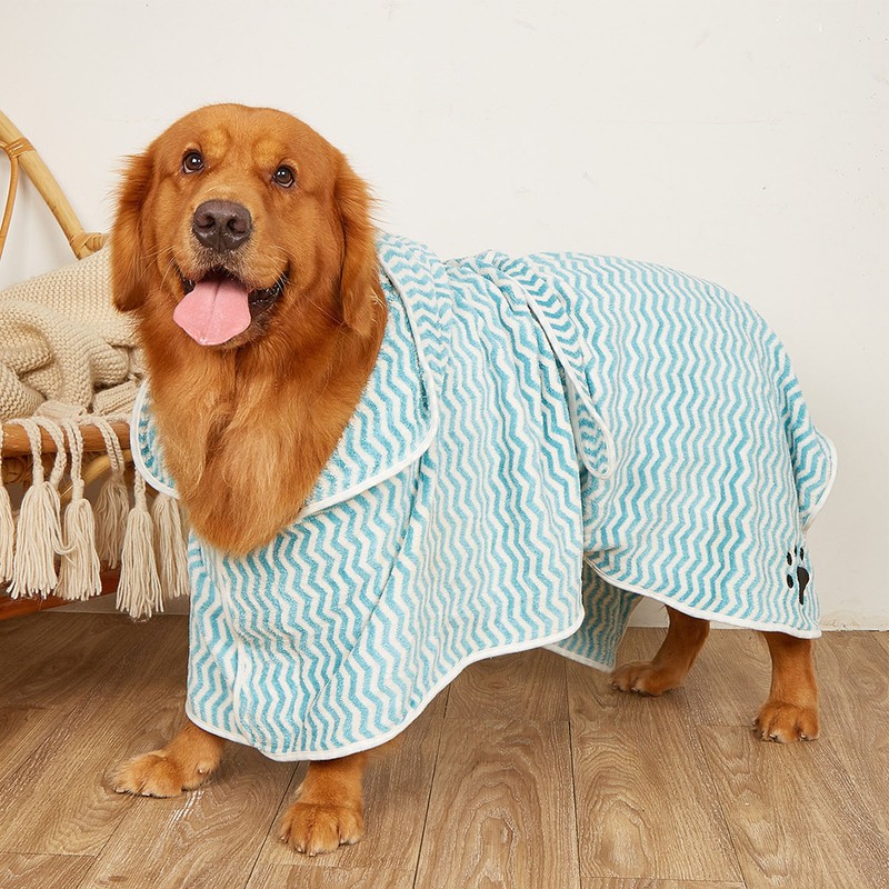 Pet Bath Towel Water Absorbent Quick Drying Ultrafine Fiber Dog