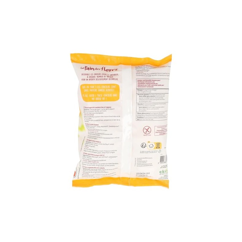 Flower Bread Cracker, Onion, 75 g (1)