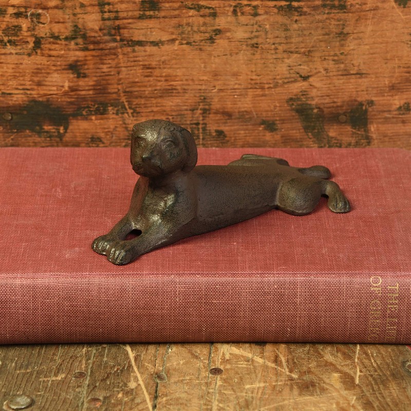 HomArt Lab Door Wedge, Cast Iron - Antique Brown, 6.50-inch